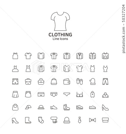 Modern thin line flat design icons set for website and app design 052 58327204
