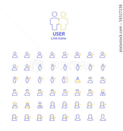 Modern thin line flat design icons set for... - Stock Illustration ...