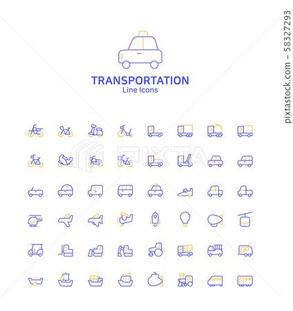 Modern thin line flat design icons set for website and app design 077 58327293