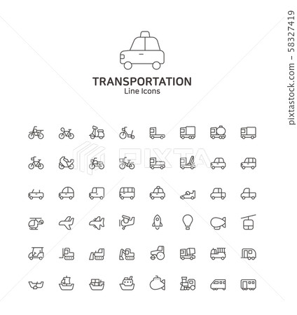 Modern thin line flat design icons set for website and app design 057 Modern thin line flat design icons set for website and app design 057 58327419