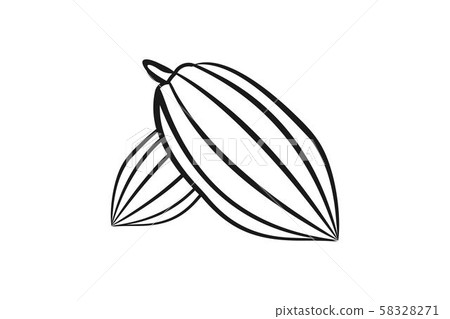 cacao bean, mono line logo Designs Inspiration cacao bean, mono line logo Designs Inspiration 58328271