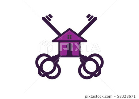 Key and house, house security logo Designs Key and house, house security logo Designs 58328671