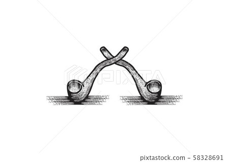 smoke pipe logo Designs Inspiration Isolated on 58328691