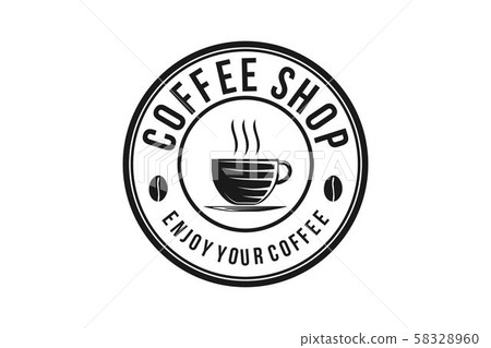 Steam coffee drinks and coffee cup, coffee shop 58328960