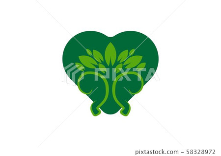 tree and love, environmental care logo tree and love, environmental care logo 58328972