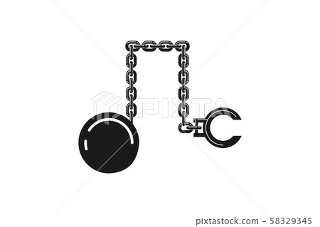 handcuffs and iron balls Logo Designs Inspiration, 58329345