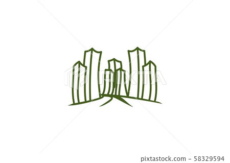 mono line city town logo inspiration isolated on mono line city town logo inspiration isolated on 58329594