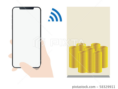 Point and smartphone Point and smartphone 58329911