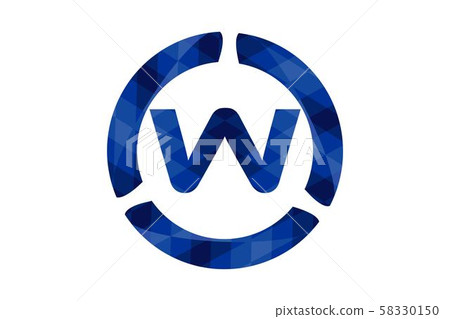 Blue letter W logo Designs Inspiration Isolated on - Stock Illustration ...