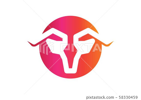bull, goat, horn logo Designs Inspiration Isolated 58330459