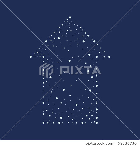 Vector illustration of arrows made up of dots Vector illustration of arrows made up of dots 58330736