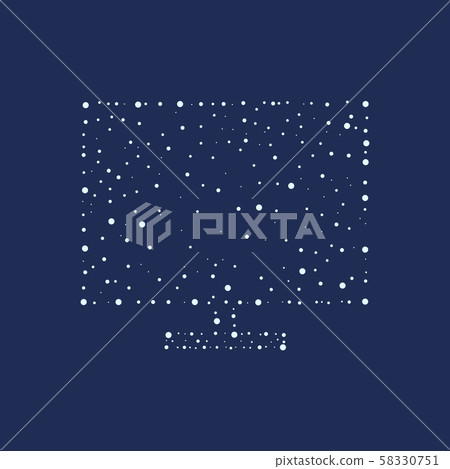 Monitor vector illustration made of dots Monitor vector illustration made of dots 58330751