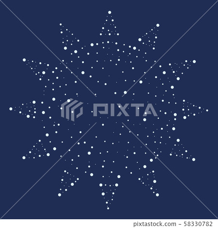 Sun vector illustration made of dots 58330782