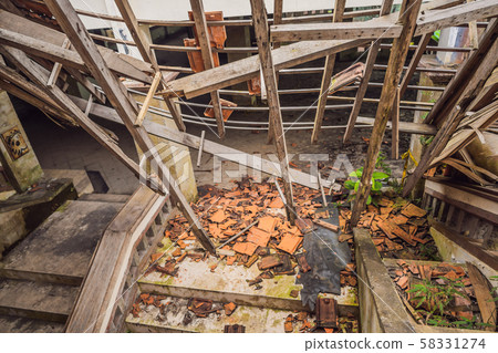 Abandoned and mysterious hotel in Bedugul. Indonesia, Bali Island Abandoned and mysterious hotel in Bedugul. Indonesia, Bali Island 58331274