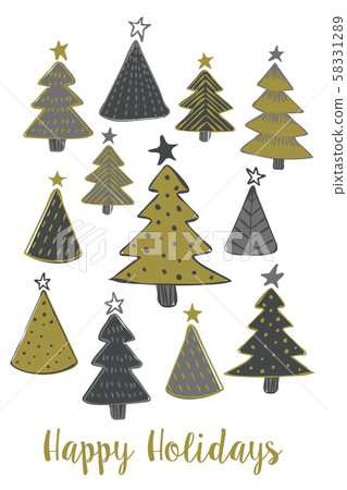 Christmas tree Christmas card fir tree 58331289
