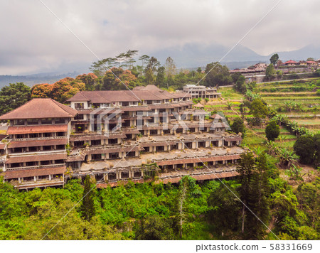 Abandoned and mysterious hotel in Bedugul. Indonesia, Bali Island 58331669