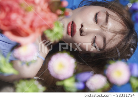 Female beauty flower Female beauty flower 58331754