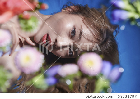 Female beauty flower 58331797