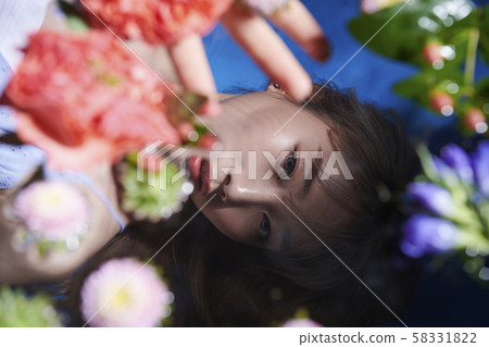 Female beauty flower Female beauty flower 58331822