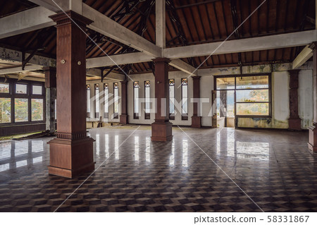 Abandoned and mysterious hotel in Bedugul. Indonesia, Bali Island Abandoned and mysterious hotel in Bedugul. Indonesia, Bali Island 58331867