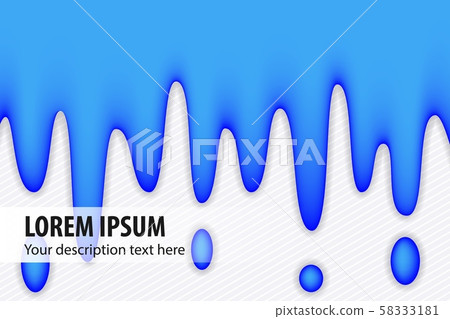 Blue watercolor spreads out to the light background. Abstract dashboard design 58333181