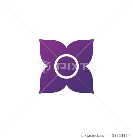 Creative four leafs nature Logo Design. Stock 58333564