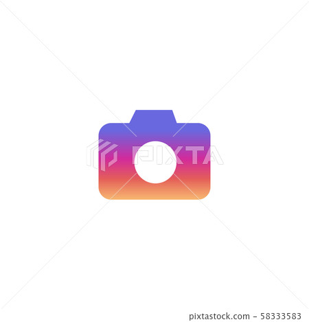 Photo Camera Icon in gradient. Stock vector - Stock Illustration ...