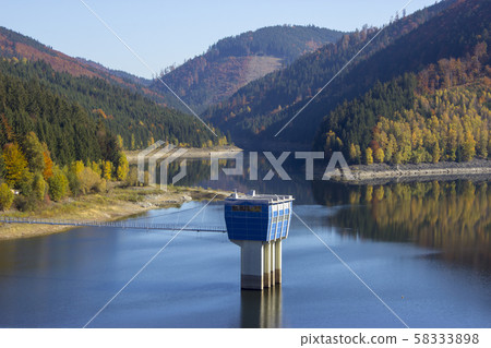 Dam Sance Recice with tower in the Czech Republic 58333898