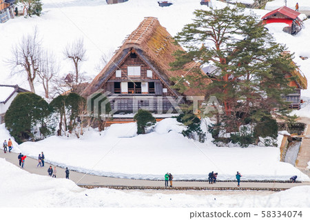 The historic villages of Shirakawa-go in winter The historic villages of Shirakawa-go in winter 58334074