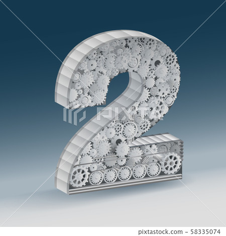 industry number two alphabet concept of industrial business. vector realistic. industry number two alphabet concept of industrial business. vector realistic. 58335074