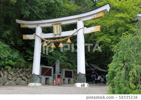 Japanese Arch Mon at Hodosan Jinja Shrine in Chichibu Saitama Japan Japanese Arch Mon at Hodosan Jinja Shrine in Chichibu Saitama Japan 58335216