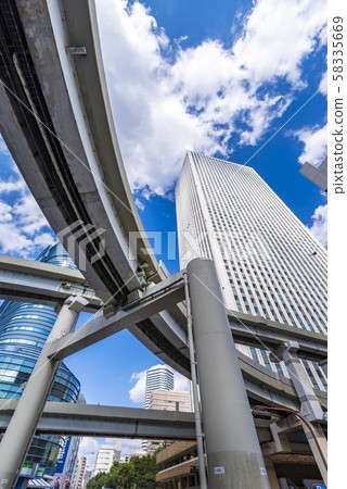 池袋陽光60大廈和高速公路 池袋陽光60大廈和高速公路 58335669