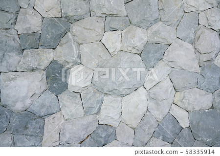Round  & pentagon Black stone pattern background & 58335914