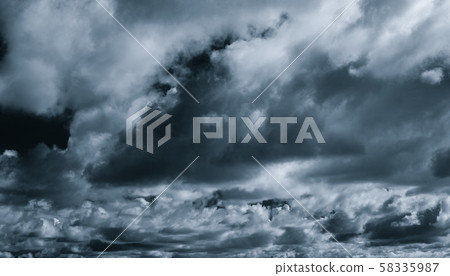 Gray and white cloud abstract background. Sad, 58335987