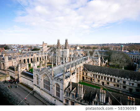 Oxford city from the top view 58336093
