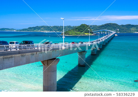 <Yamaguchi Prefecture> Tsunoshima Bridge in summer <Yamaguchi Prefecture> Tsunoshima Bridge in summer 58336229