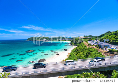<山口縣>夏季的築之島大橋 <山口縣>夏季的築之島大橋 58336251