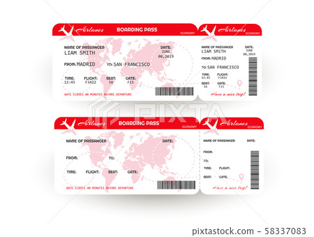 american airlines plane ticket template