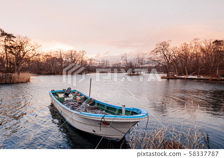 Fishing boat at Onuma Koen Quasi -National park in 58337787