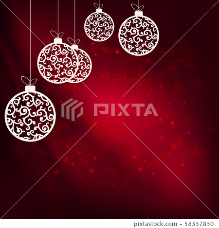 Christmas dark red illustration with white... - Stock Illustration ...