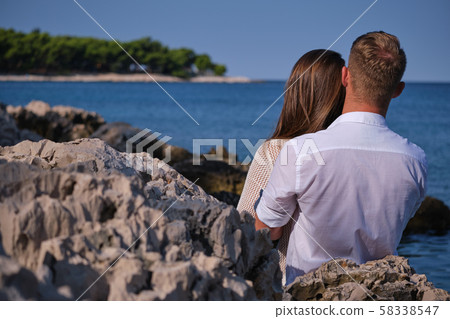 Couple in love having romantic tender moments on Couple in love having romantic tender moments on 58338547