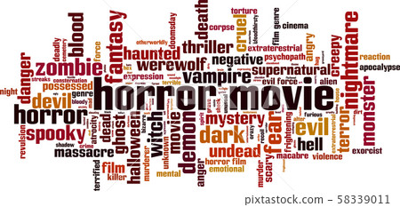 Horror movie word cloud 58339011