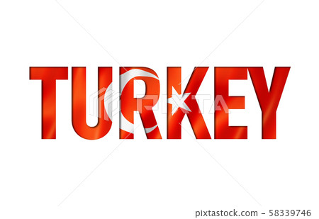 turkey flag text font 58339746