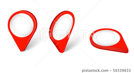 Map pointer 3d vector illustration 58339833
