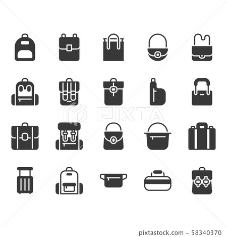 Bag icon set.Vector illustration Bag icon set.Vector illustration 58340370
