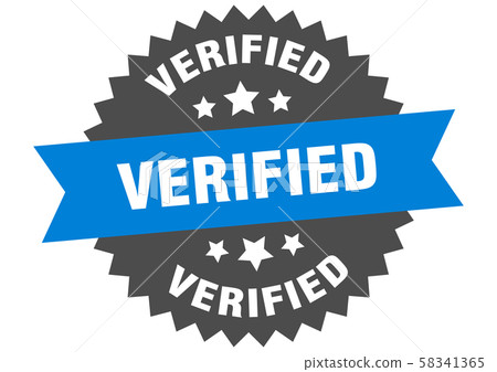 verified sign. verified blue-black circular band 58341365