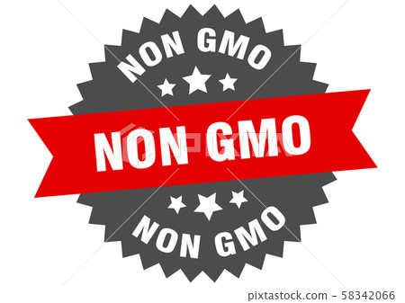 non gmo sign. non gmo red-black circular band 58342066