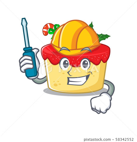 Automotive christmas cookies isolated with the character 58342552