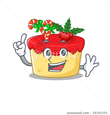 Finger christmas cookies isolated with the character 58342555