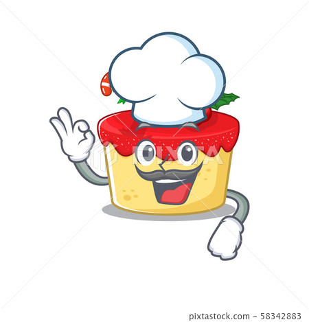 Chef christmas cookies in a mascot jar Chef christmas cookies in a mascot jar 58342883